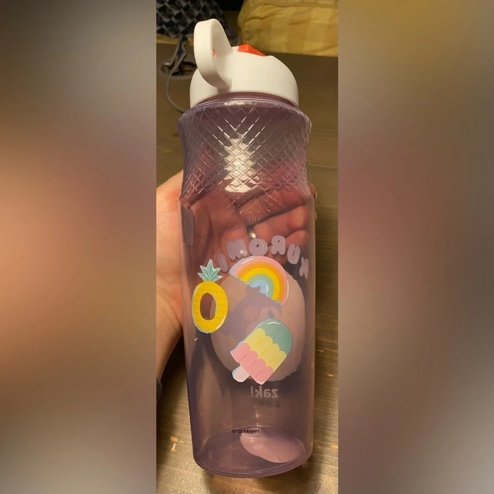 Zak Designs Sanrio Kuromi Water Bottle 30 oz Lavender Purple Flip Spout NWT - Picture 9 of 11